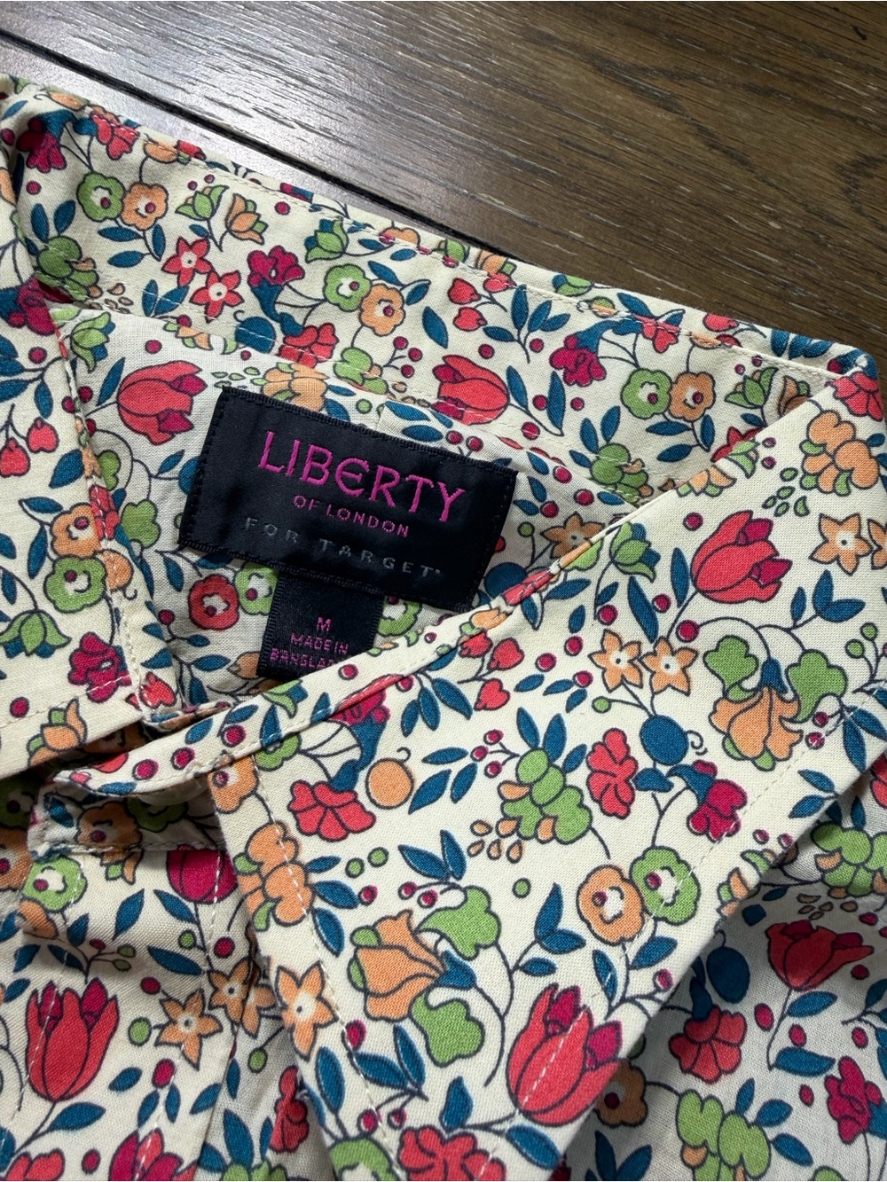 Liberty Floral Button-Up Shirt - Multicolor Tiny Floral Print - Picture 2 of 2